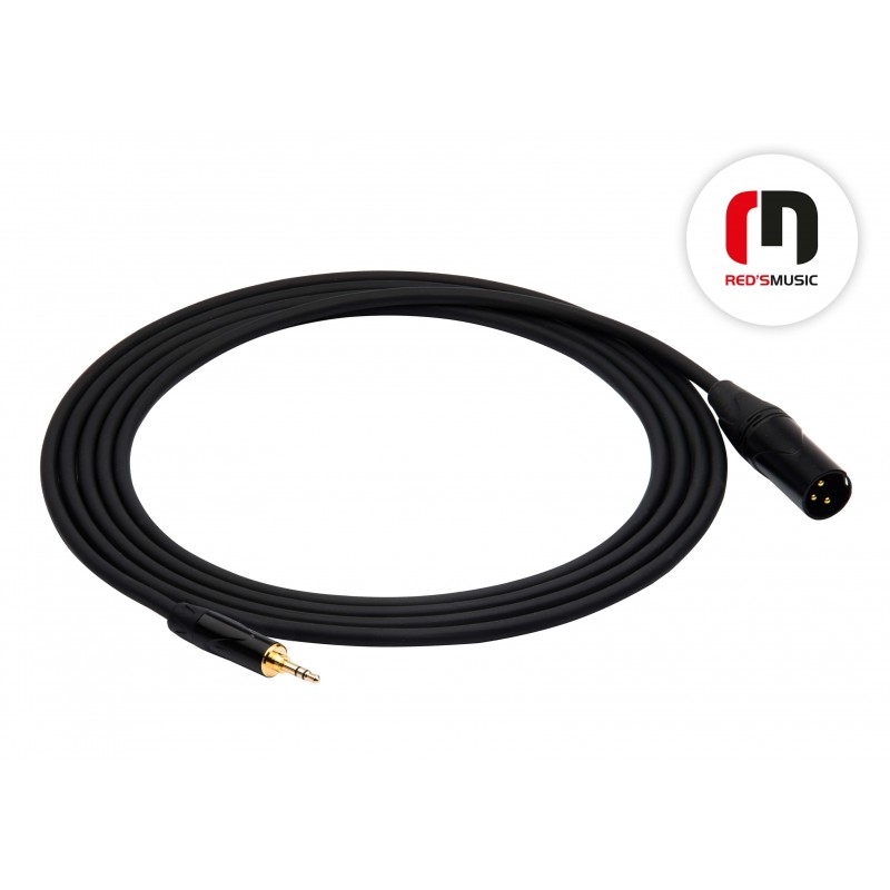 Reds Music  MC1850BX Kabel Mikrofonowy - STANDARD - Jack stereo mini 3.5 / XLR M długość 5.0 m